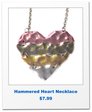 Hammered Heart Necklace $7.99