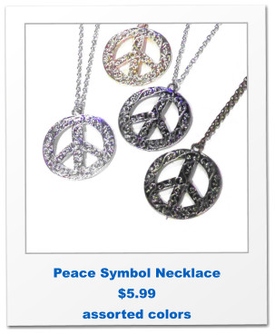 Peace Symbol Necklace $5.99 assorted colors