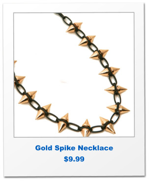 Gold Spike Necklace $9.99