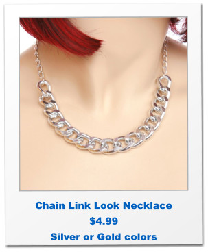 Chain Link Look Necklace $4.99 Silver or Gold colors