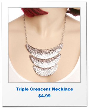 Triple Crescent Necklace $4.99