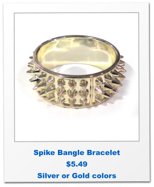 Spike Bangle Bracelet $5.49 Silver or Gold colors