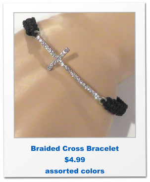 Braided Cross Bracelet $4.99 assorted colors