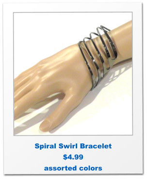 Spiral Swirl Bracelet $4.99 assorted colors