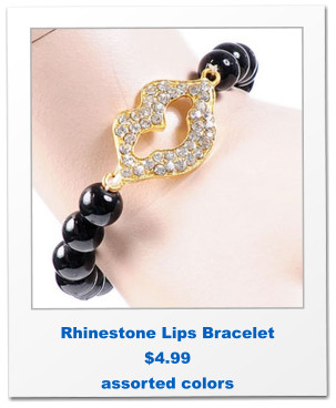 Rhinestone Lips Bracelet $4.99 assorted colors