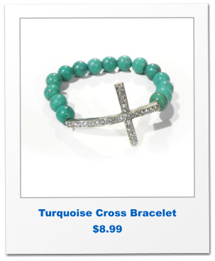 Turquoise Cross Bracelet $8.99