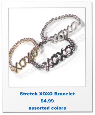 Stretch XOXO Bracelet $4.99 assorted colors