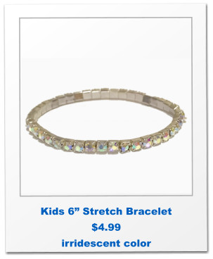 Kids 6” Stretch Bracelet $4.99 irridescent color