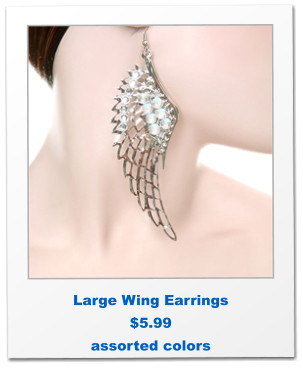 Large Wing Earrings $5.99 assorted colors
