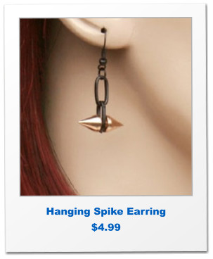 Hanging Spike Earring $4.99