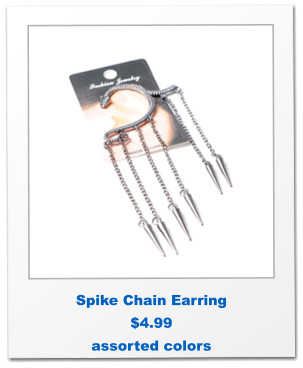 Spike Chain Earring $4.99 assorted colors