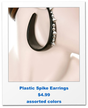 Plastic Spike Earrings $4.99 assorted colors
