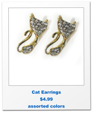Cat Earrings $4.99 assorted colors