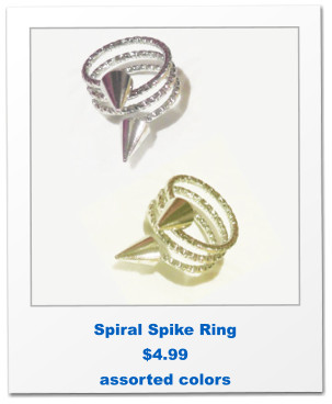 Spiral Spike Ring $4.99 assorted colors