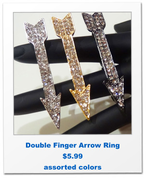 Double Finger Arrow Ring $5.99 assorted colors