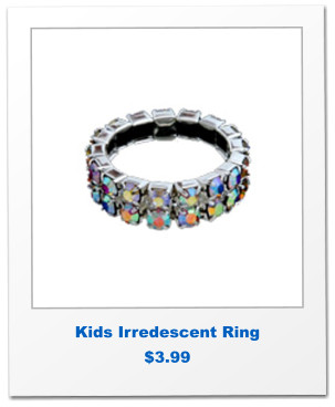 Kids Irredescent Ring $3.99